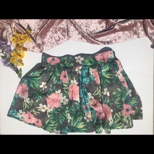 Xhilaration floral print skater skirt